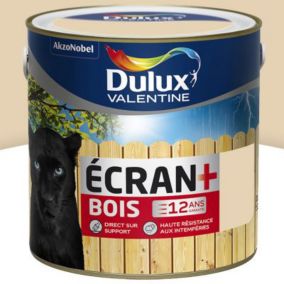 Peinture bois extérieur Ecran+ Bois Dulux Valentine satin sable clair RAL 1015 2L