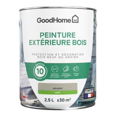 Peinture bois extérieur GoodHome Salvador marron satin 2.5L
