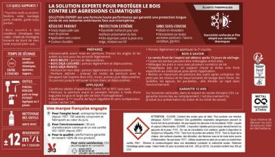 Peinture bois extérieur gris anthracite RAL 7016 satin V33 Solution Expert 2.5 L