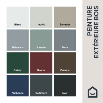 Peinture bois extérieur gris tulsa RAL 7046 satin GoodHome 0.5 L