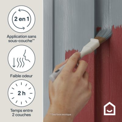 Peinture bois extérieur gris tulsa RAL 7046 satin GoodHome 0.5 L