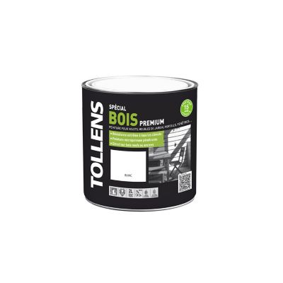 Peinture bois extérieur premium blanc satin Tollens 2L