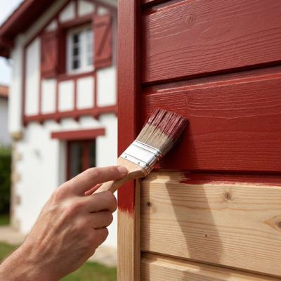 Peinture Bois Exterieur Rouge Basque - 5 L   - Codeve Bois - RAL 3004