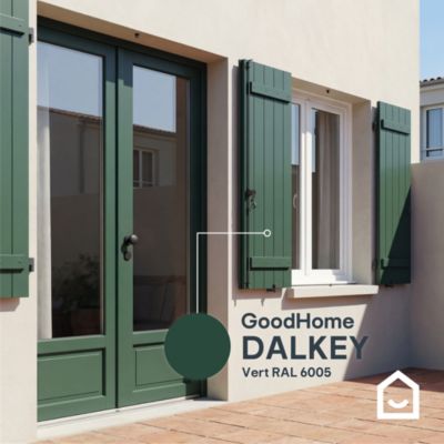 Peinture bois extérieur vert dalkey RAL 6005 satin GoodHome 2.5 L
