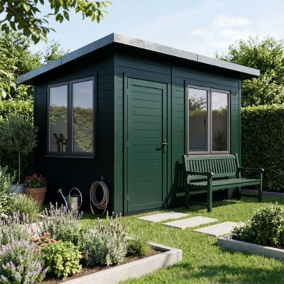 Peinture bois extérieur vert dalkey RAL 6005 satin GoodHome 2.5 L