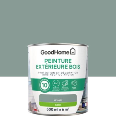Peinture bois extérieur vert kinsale satin GoodHome 0.5 L