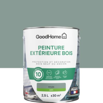 Peinture bois extérieur vert kinsale satin GoodHome 2.5 L
