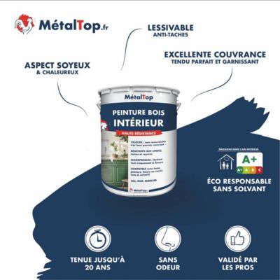 Peinture Bois Interieur - Metaltop -  Vert réséda - Pot 15L