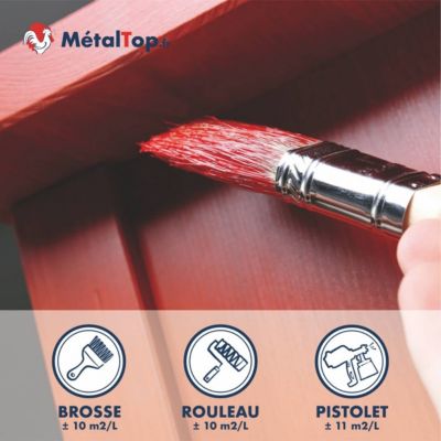 Peinture Bois Interieur - Metaltop -  Vert réséda - Pot 15L