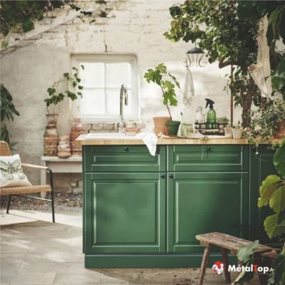 Peinture Bois Interieur - Metaltop -  Vert réséda - Pot 15L