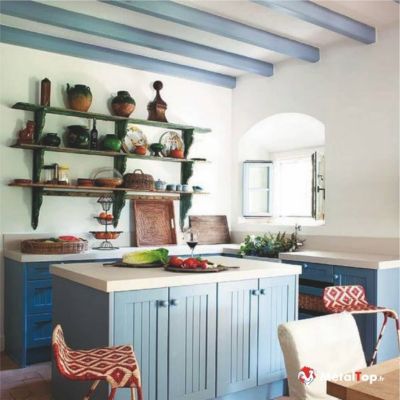 Peinture Bois Interieur - Metaltop -  Vert réséda - Pot 15L
