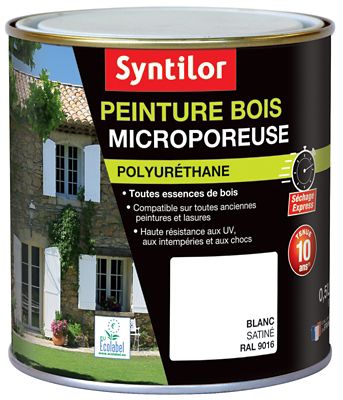 Peinture Bois Microporeuse Interieur Exterieur Blanc Syntilor 0 5l Castorama