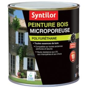 Peinture bois microporeuse intérieur extérieur satiné Ivoire clair Syntilor 0,5L