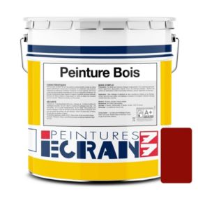 Peinture bois professionnelle, satin, peinture opacifiante, sans odeur, protège, décore, intérieur, extérieur ECRAN77-5 litres-Rou