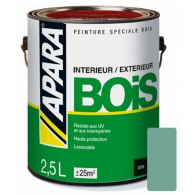 Peinture Bois Satin - intérieur, extérieur- APARA-2.5 litres-Vert provence