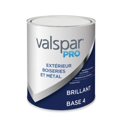 Peinture boiseries et métal extérieur Valspar Pro brillant base 4 - 1L