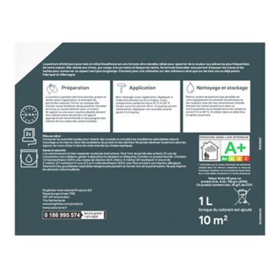 Peinture boiseries et métal intérieur GoodHome satin base C 1L