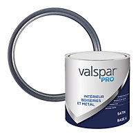 Peinture boiseries et métal intérieur Valspar Pro satin base A 2,5L