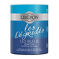 Peinture boiseries intérieur Liberon Dégradés bleus batik satin 0,6L