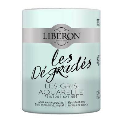 Peinture meuble LIBÉRON 'Les Dégradés' Les Gris Aquarelle 0,6 L