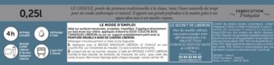 Peinture boiseries intérieur Libéron Le Chaulé gris colombe ultra mat 0,25L
