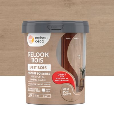 Peinture boiseries Maison Déco Relook bois effet bois flotté 750ml