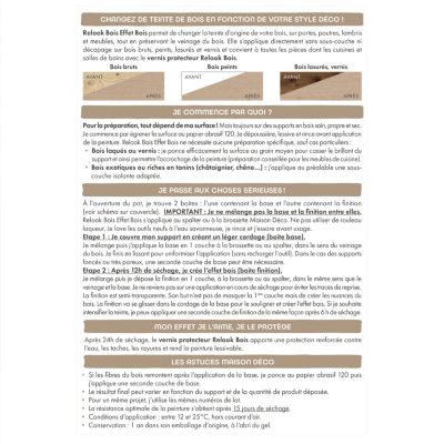 Peinture boiseries Maison Déco Relook bois effet bois flotté 750ml