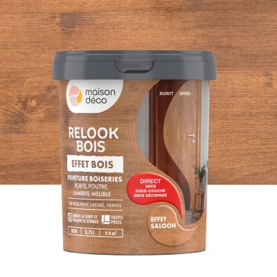 Peinture boiseries Maison Déco Relook bois effet saloon 750ml