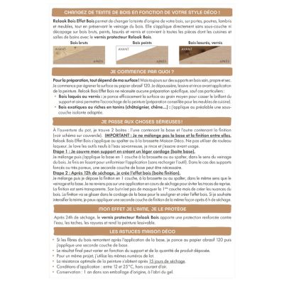 Peinture boiseries Maison Déco Relook bois effet saloon 750ml