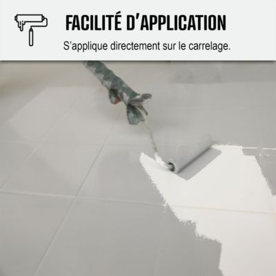 PEINTURE CARRELAGE CUISINE ET SALLE DE BAINIvoire Clair - RAL 1015 - 1 kg (jusqu'à 10 m² en 2 couches) - ARCANE INDUSTRIES