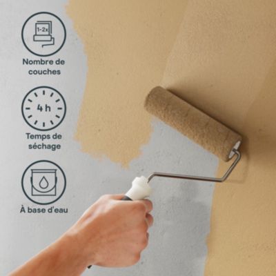 Peinture couleur 2 en 1 velours GoodHome beige cannage 2,5L