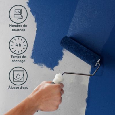 Peinture couleur 2 en 1 velours GoodHome lapis lazuli 2,5L