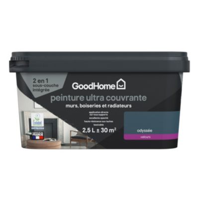 Peinture couleur 2 en 1 velours GoodHome odyssée 2,5L