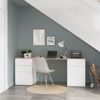 Peinture couleur 2 en 1 velours GoodHome terrazzo gris 2,5L