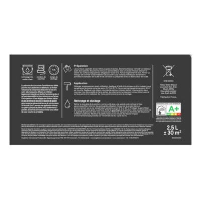 Peinture couleur 2 en 1 velours GoodHome terrazzo gris 2,5L