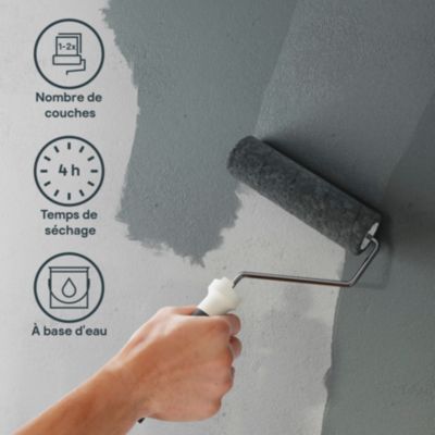 Peinture couleur 2 en 1 velours GoodHome terrazzo gris 2,5L