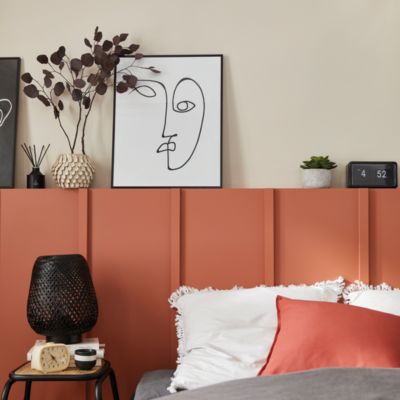 Peinture couleur 2 en 1 velours GoodHome tuile terracotta 2,5L