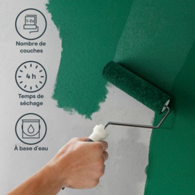 Peinture couleur 2 en 1 velours GoodHome vert néon 2,5L