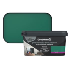 Peinture couleur 2 en 1 velours GoodHome vert néon 2,5L