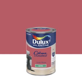 Peinture couleur murs, boiseries et radiateurs Crème de couleur Dulux Valentine grès rose satin 1,25L