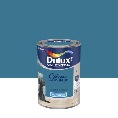 Peinture couleur murs, boiseries et radiateurs Crème de couleur Dulux Valentine marée haute mat velouté 1,25L