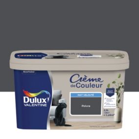 Peinture couleur murs, boiseries et radiateurs Crème de couleur Dulux Valentine noir poivre mat 2,5L