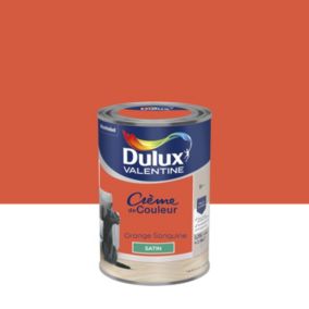 Peinture couleur murs, boiseries et radiateurs Crème de couleur Dulux Valentine orange sanguine satin 1,25L