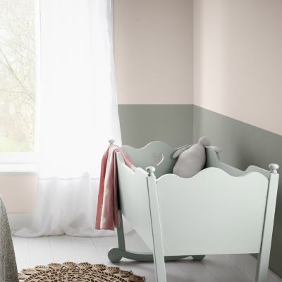 Peinture couleur murs, boiseries et radiateurs Crème de couleur Dulux Valentine rose bohème satin 1,25L