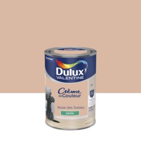 Peinture couleur murs, boiseries et radiateurs Crème de couleur Dulux Valentine rose des sables satin 1,25L