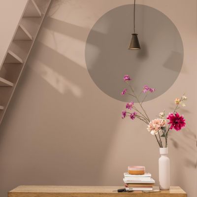 Peinture couleur murs, boiseries et radiateurs Crème de couleur Dulux Valentine rose des sables satin 1,25L