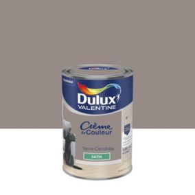 Peinture couleur murs, boiseries et radiateurs Crème de couleur Dulux Valentine terre cendrée satin 1,25L