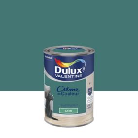 Peinture couleur murs, boiseries et radiateurs Crème de couleur Dulux Valentine vert eucalyptus satin 1,25L