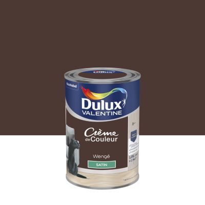 Peinture couleur murs, boiseries et radiateurs Crème de couleur Dulux Valentine wenge satin 1,25L