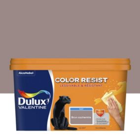 Peinture couleur murs et boiseries color resist Dulux Valentine brun cachemir mat 2,5L